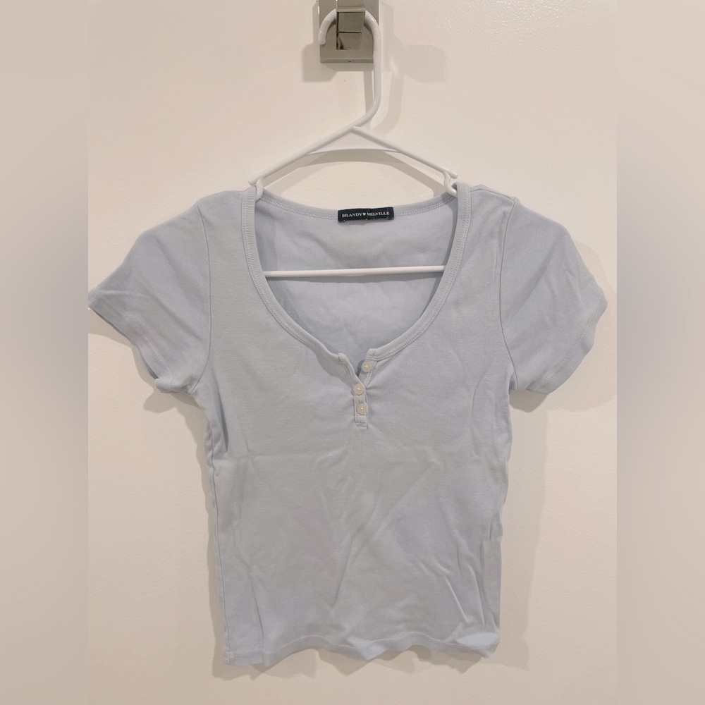 Brandy Melville Baby Blue short sleeve top